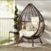 Sling blue rattan chair home balcony living room courtyard swing landing lazy leisure sofa chair creative birds nest hanging basket