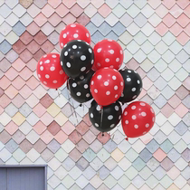 Childrens birthday party photo photography polka dot red wave dot balloon for wedding room decoration Valentines Day scene layout
