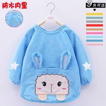 1 a 2-year-old male baby waterproof blouse Small boy boys autumn and spring pullover comfortable apron cover Childrens clothing blouse