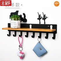 Clothes adhesive hook wall hanging wall living room door door sticky finishing rack Nordic style home towel entry door