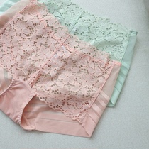 Export Korea without trace milk mesh mesh hollow lace summer sweet breathable lady mid - waist underwear K102