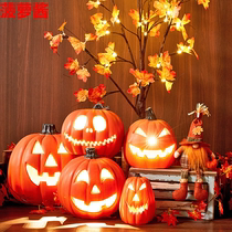 Halloween Pumpkin Light Scene Atmosphere Arrangement Big Number Luminous Mall Supermarket Bar Decoration Photo Props Hem