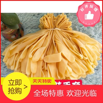 Disposable A- grade yellow beef tendon latex gloves divided left and right hand cleaning sanitary gloves stickers stunt performance gloves