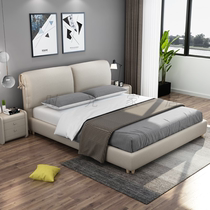 Small apartment tatami master bedroom technology cloth double bed Fabric bed detachable and washable Simple modern American light luxury