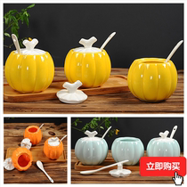 Kitchen seasoning box set Household seasoning Pepper oil bottle salt box Creative ceramic seasoning pot combination package customization