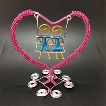 Custom Finished Handmade DIY Wire Aluminum Wire Art Ornaments Pistol Floor Pendant Finished Styling Toy