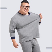 Fat Plus Size Autumn Clothes & Pants Set Mens Fat 300 Jin Cotton Wash Pants Bottom Thermal Underwear