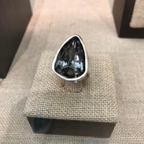 Limited special sale niche trickle brand UNOde50 water drop crystal ring ring female ring S M L code