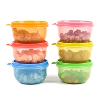 Tupperware 260ml six little fat sealed snacks fruit fresh small round bowl cold box round fresh box