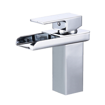 Huiporcelain bathroom waterfall single-hole hot and cold water mixing valve copper table upper basin toilet basin faucet