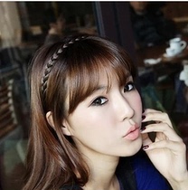 Twist braid hair hoop wig female Korean jewelry with teeth non-slip simple Press hair wide-side headband hairpin adult female