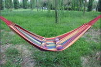 Leisure hammock widened padded canvas rodless hammock camping hammock hiking outdoor self-driving tour