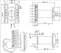 ec3542 vertical 7 7 Bakelite skeleton