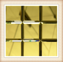 Art glass home Mirror Diamond mirror TV Living Room restaurant film background wall golden mirror beveled