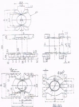 Power transformer PQ3535 bagel frame vertical 6 6