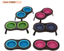 American DEXAS double food basin shelf folding bowl detachable cat bowl feed bowl