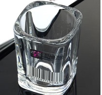 Wine glass heat-resistant strengthened glass small square cup white wine cup one mouthful glass 60ml flat light Cup