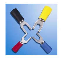 Cold pressed terminal copper nose fork pre-insulated end SV1 25-3 fork type y U-type terminal