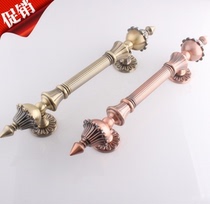 European-style simple door handle Shop door retro handle Green red copper door handle Anti-theft door Antique surface-mounted handle