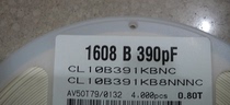 Whole disc CL10B391KBNC 0603-390p 0603-391K Samsung Capacitor Electronics 1 Disk 4000