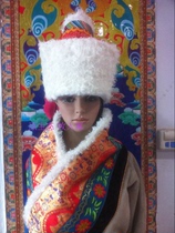 Tibetan clothing Clothing Lambskin hat Tibetan clothing matching hat Tibetan lady Lambskin hat Lambskin hat