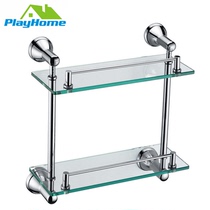 German Playhome Double glass shelve toilet accommodating rack bathroom Cosmetic rack