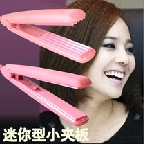 Mini hair straightener corn beard curling iron does not hurt hair dual-purpose splint student dormitory buckle bangs straight iron