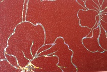 Factory direct sales hot cabinet door crystal steel door film wardrobe door film laser peony pattern series