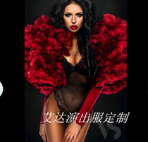 New bar DJ performance ds party red Sexy hyperboly Halloween show costumes