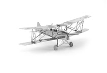 All-metal stainless steel DIY assembly model 3D nano three-dimensional puzzle Tiger Moth Machine biplane