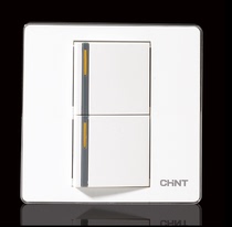 Chint switch socket 120 type NEW9E series 86 type socket Zhitai two open dual control switch