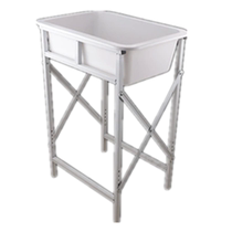 Removable simple kitchen wash basin sink single sink single tank wash basin plastic basin with bracket