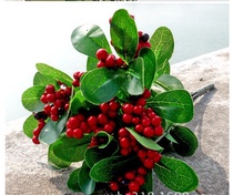 Supply home decoration simulation flower simulation plant Christmas dress 8 Fork hair fruit
