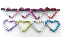Heart-shaped carabiner Love keychain Heart-shaped hanging buckle Backpack buckle Quick-hanging kettle buckle Outdoor travel portable equipment