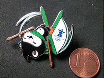 2010 Vancouver Winter Games Badge Mascot MIGA double board ski badge A