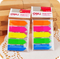 DELEY 9064 Easy Sticker Fluorescent Film Indicating Label Sticker Semi-Post Message Note Office Supplies Sticker