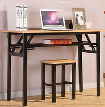 Simple folding dining table small apartment multi-functional foldable square table rectangular table training reception office table and chair