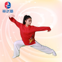 Hot sale Hua Wutang Spring and Autumn Printing Tai Chi Tai Chi T shirt cotton long sleeve womens loose professional customization