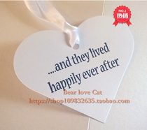 Romantic heart-shaped Hsu May card hanging card Xu May tree hanging decoration Pearlized Paper Color Card Paper heart type card hanging card 50 pieces