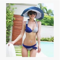 Korean version of the new gathered Gangto halter triangle split bow bikini hot spring female swimsuit 1222