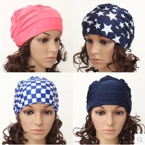 Hot sale Korean fashion cloth pleated large plus size long hair hot spring cloth swimming cap unisex