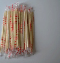 Disposable chopsticks bamboo circle 50 pairs of chopsticks Barbecue restaurant fast food restaurant packaged fast food chopsticks