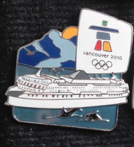 2010 Vancouver Winter Olympics Badge Canadian Landscape Badge Cruise Ship Badge