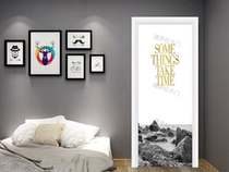 Color carving paint-free door Paint-free door Solid wood composite door Interior suit door Bedroom door Kitchen bathroom wooden door