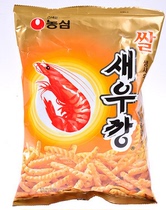 South Korea imported snacks Korean shrimp containing shrimp 7 8% nong shim rice shrimp 80g