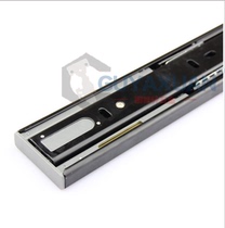Three-section damping buffer drawer slide Silent track Cabinet furniture hydraulic ball guide slide Pure copper core