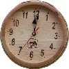 Sauna Wood Bell Wood Fields Garden Wind Hung Clock Silent Log Clock Table Solid Wood Bell Sauna Room Accessories