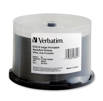   Verbatim Waterproof High-gloss Printable disc DVD-R 96552 50 pieces barrel