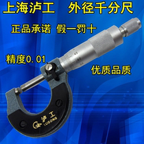 Shanghai Lugong outer diameter micrometer 0-25-50-75-100-125 Micrometer separation card spiral micrometer