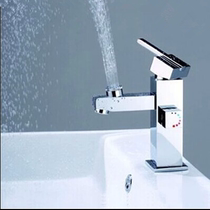 Export German Copper Square cold and hot tap multi-function adjustable water temperature up and down faucet
